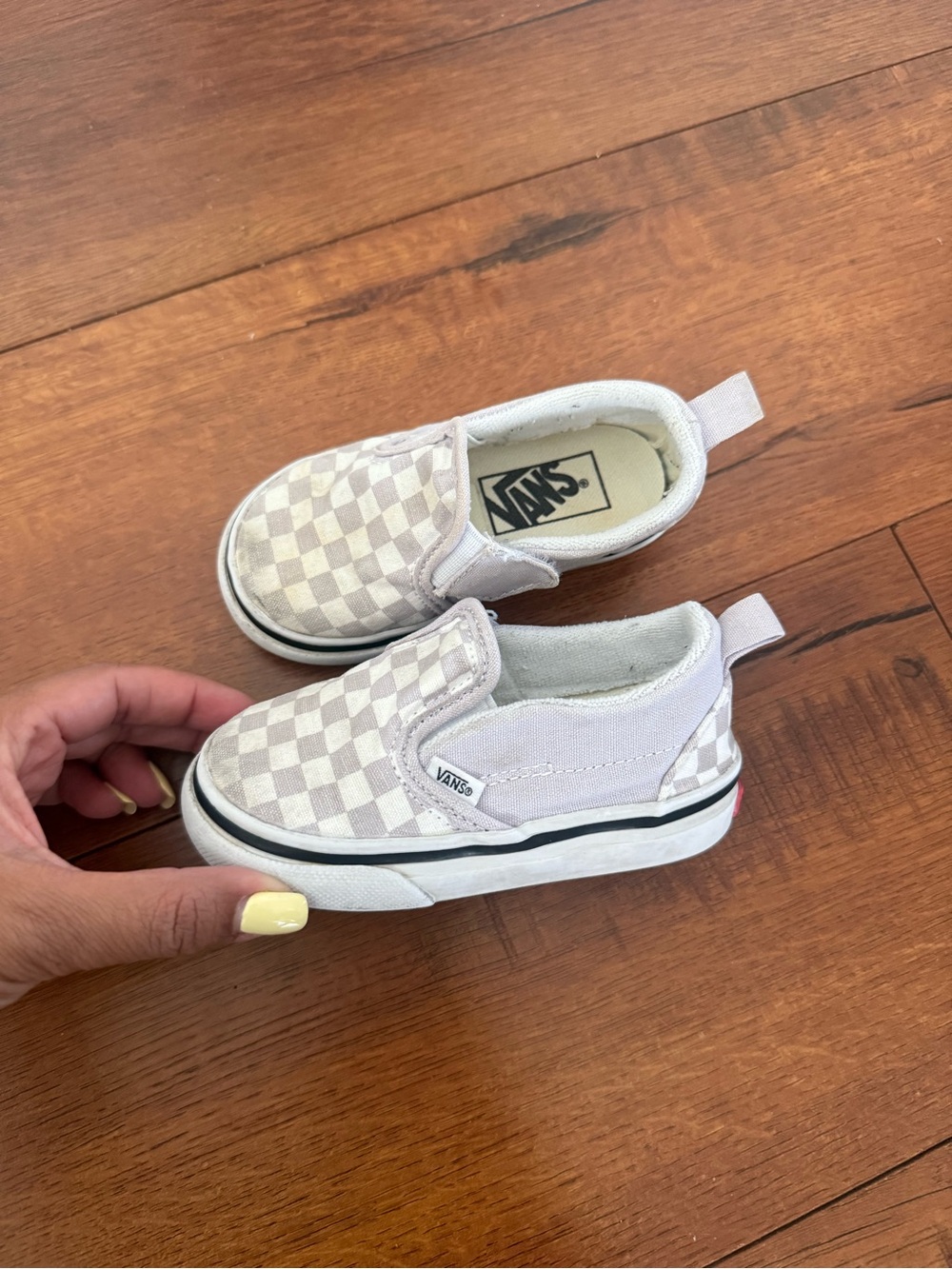 Vans Kids Checkerboard Slip-On Sneakers - Light purple